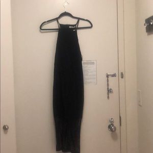 LF Store- Black lace past the knee dress